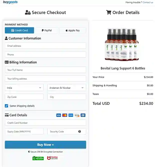 Breathly Order Page